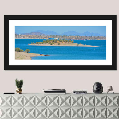 Lake Pleasant Shoreline with Boat Wall Art