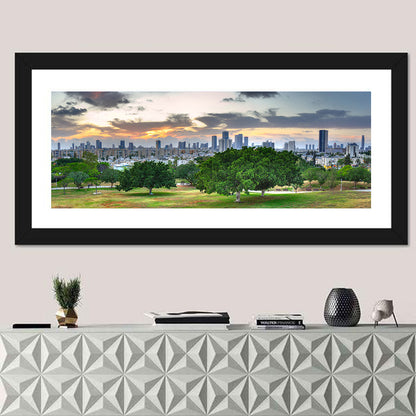 Tel Aviv Skyline at Dusk Wall Art