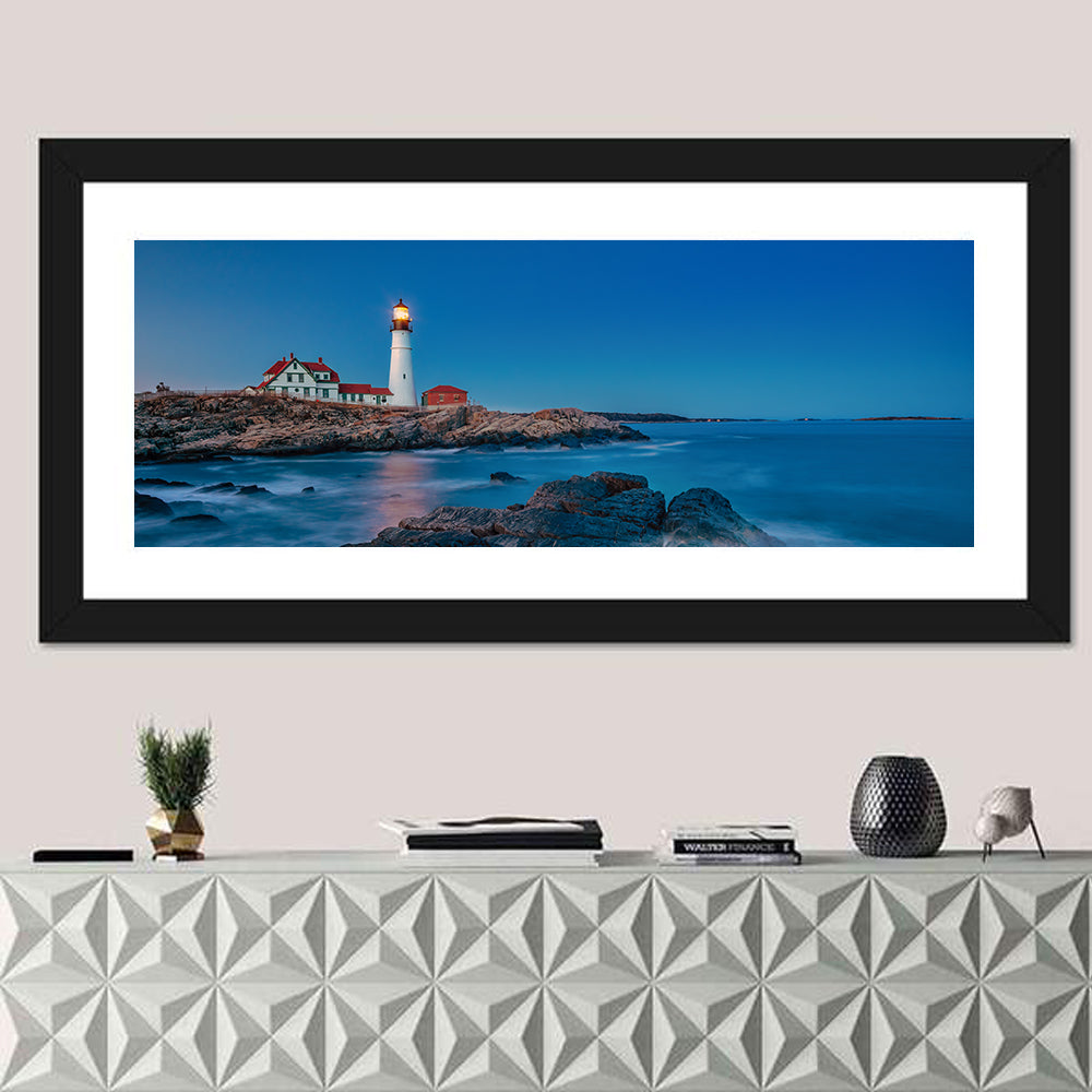 Portland Head Light at Dusk Wall Art