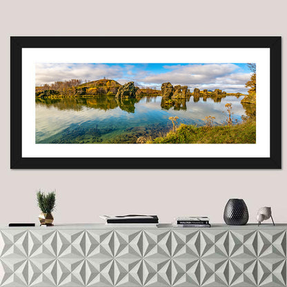 Myvatn Volcanic Rock Reflections Wall Art