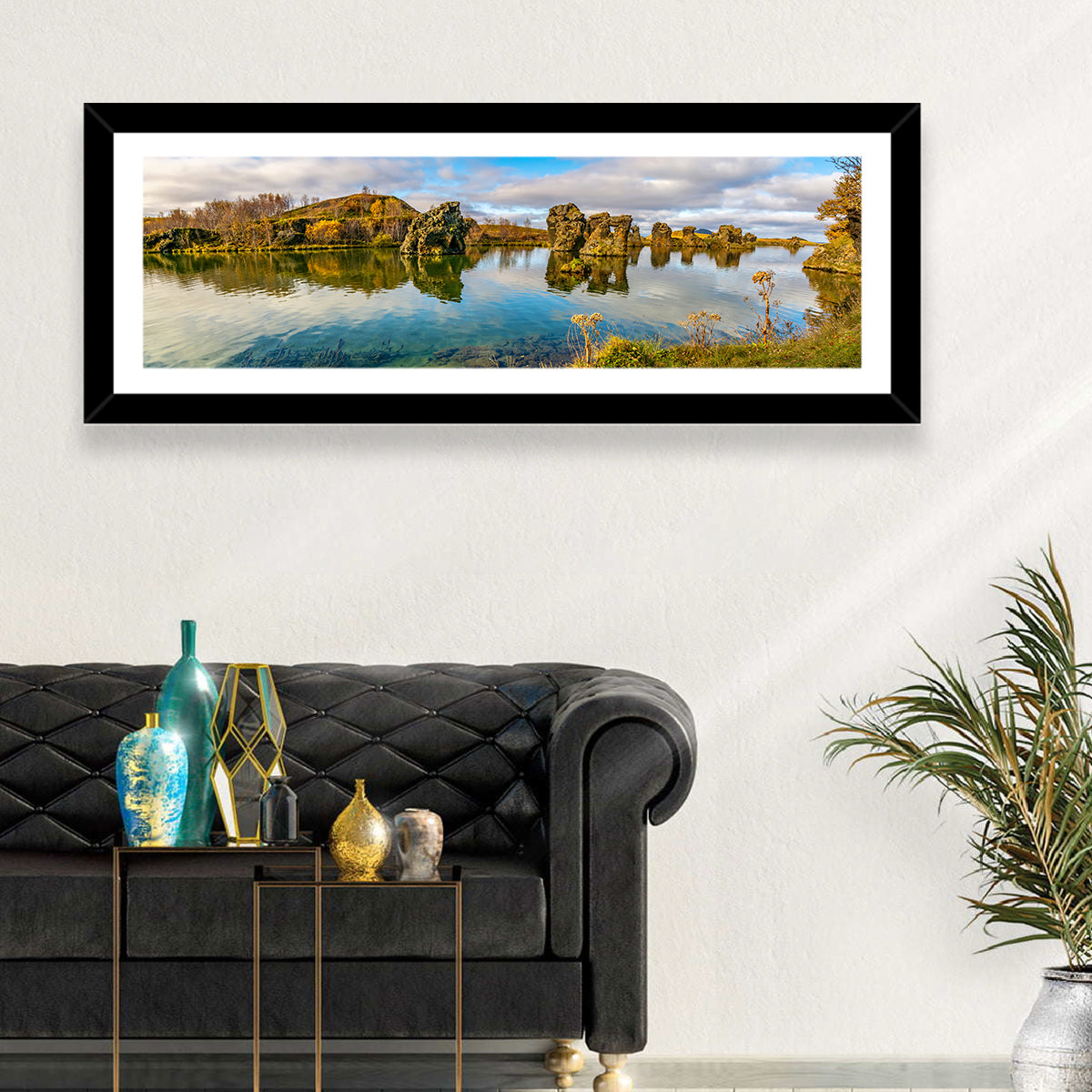 Myvatn Volcanic Rock Reflections Wall Art