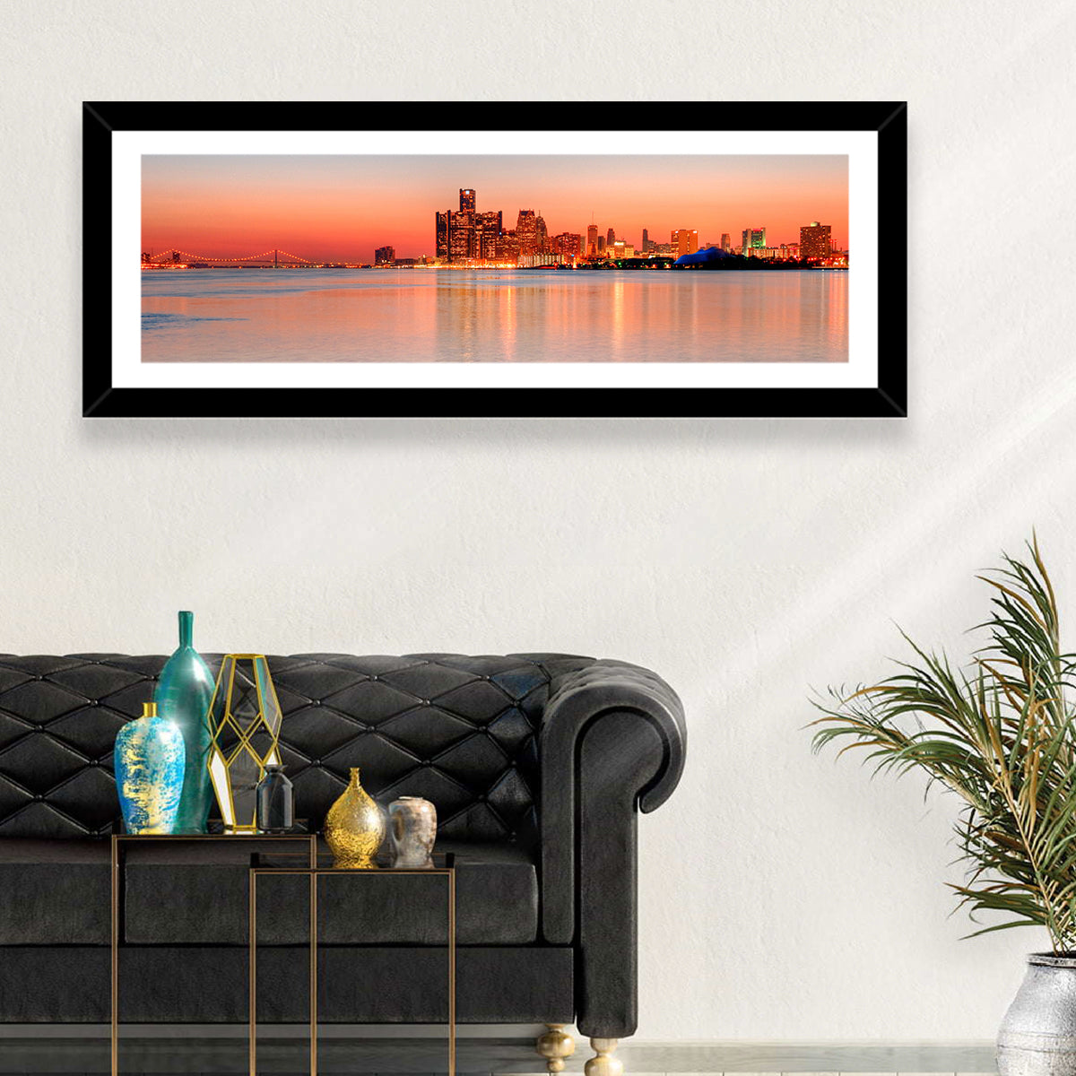 Detroit Golden Hour Skyline Wall Art