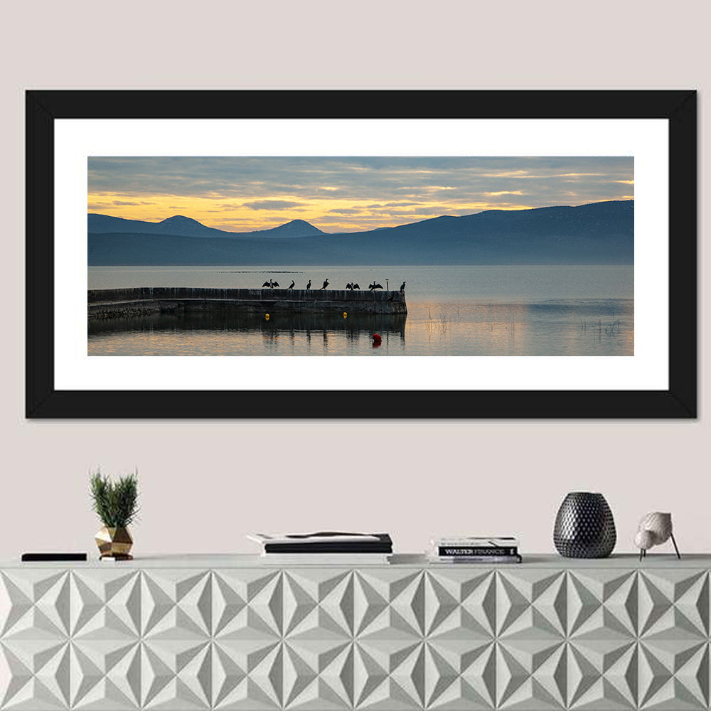 Lake Vrana Pier at Sunset Wall Art