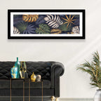 Layered Tropical Leaves Pattern Wall Art
