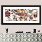 Geometric Tropical Leaves Wall Art