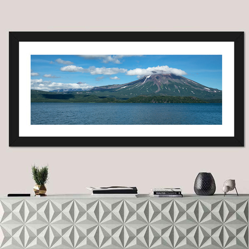 Ilyinsky Volcano Over Kuril Lake Wall Art