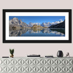 Stone Cabin on Mountain Lake Wall Art