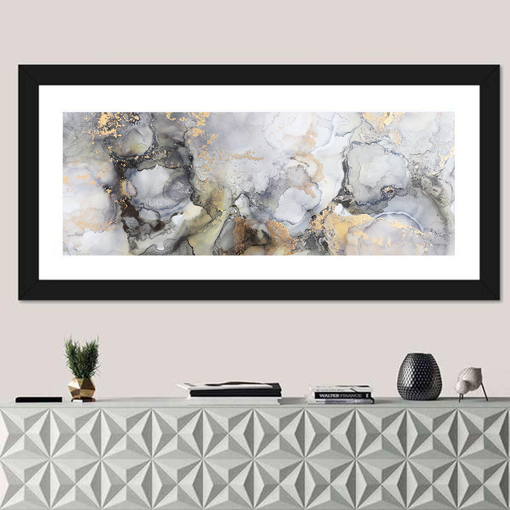 Gold Foil Marble Abstract Wall Art