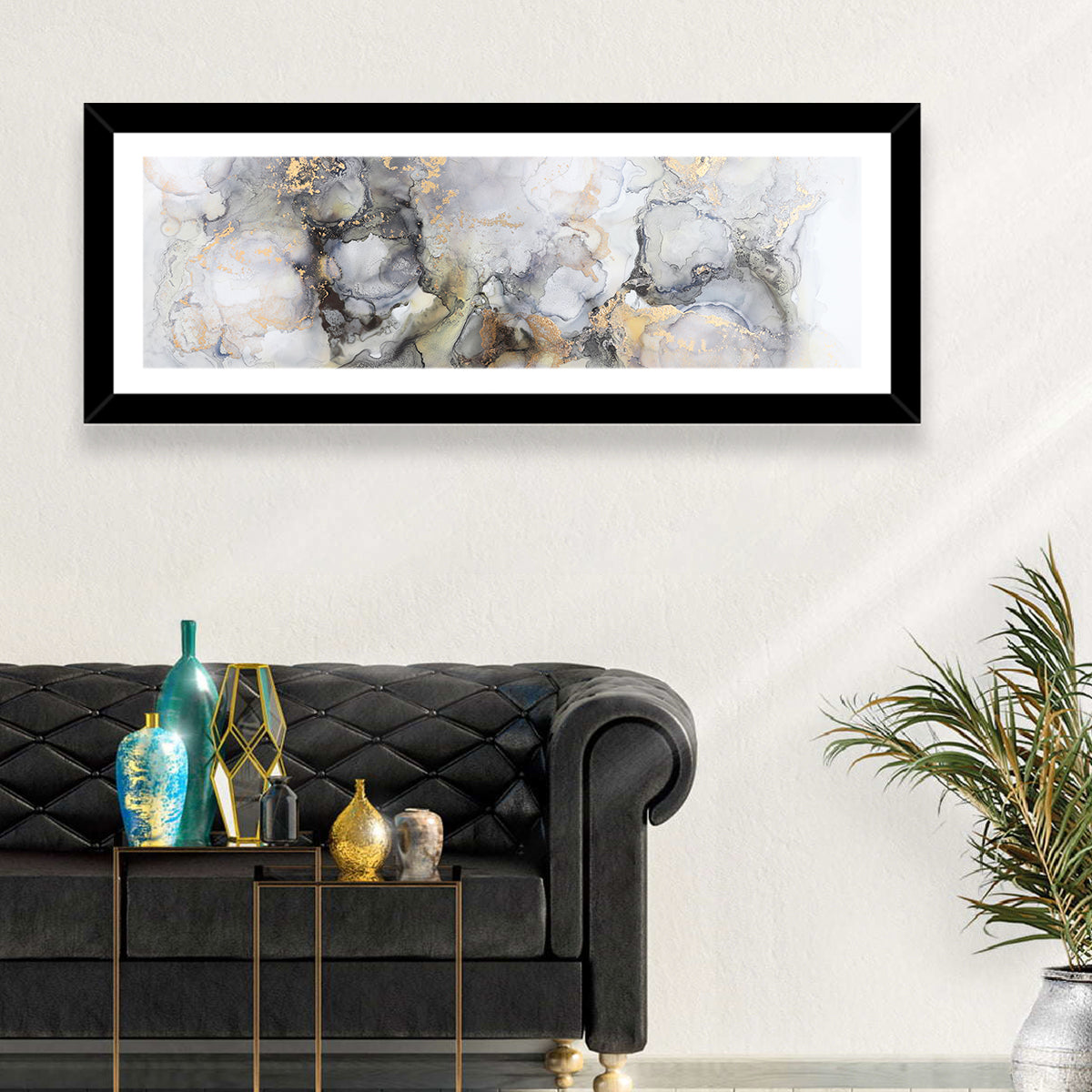 Gold Foil Marble Abstract Wall Art