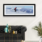 Skier on Snowy Mountain Slope Wall Art