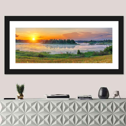 Sunset Over Lake Wall Art