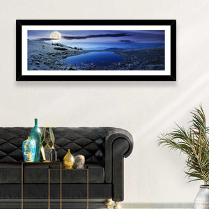 Mountain Lake at Night Wall Art