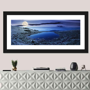 Mountain Lake at Night Wall Art