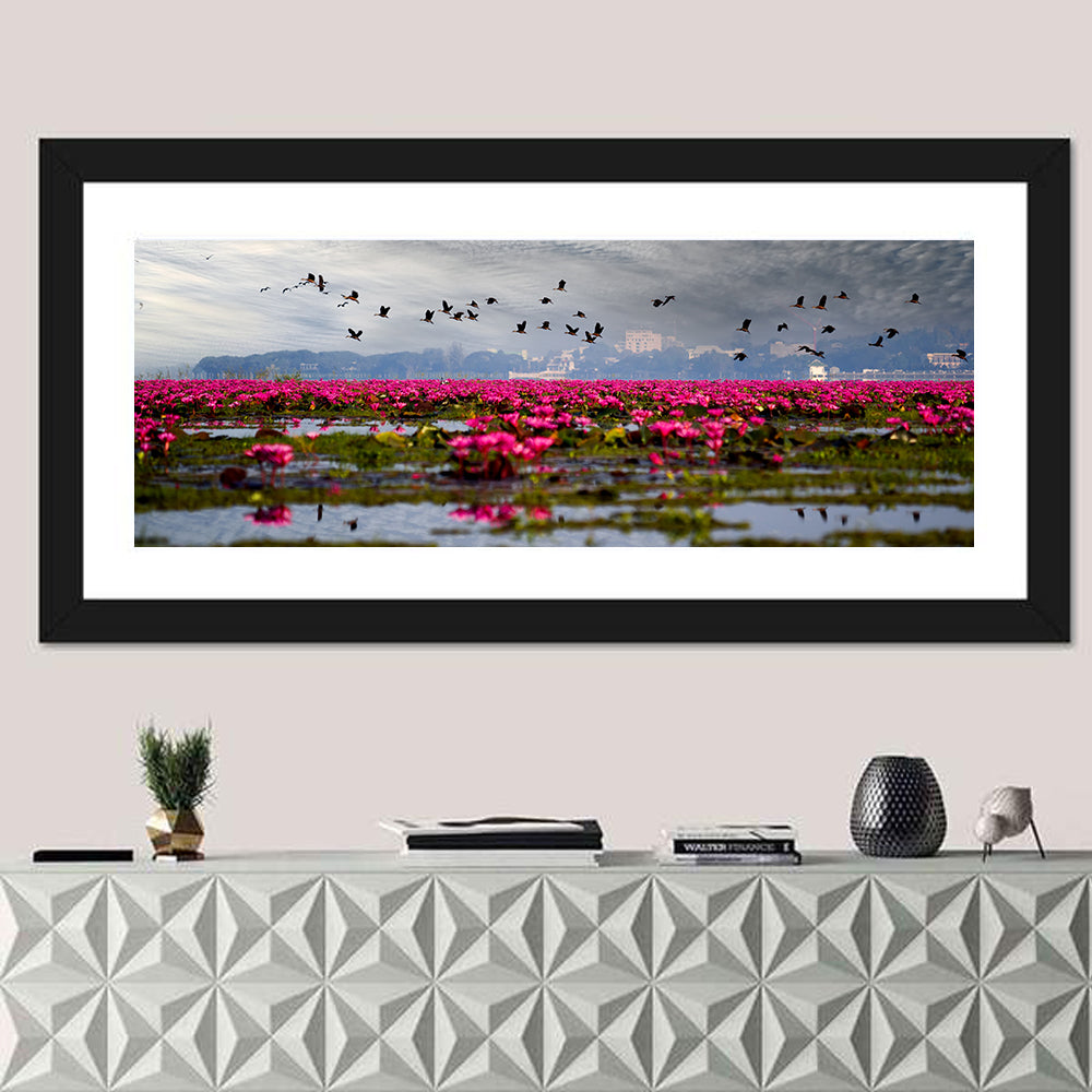 Red Lotus Lake Wall Art