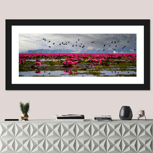 Red Lotus Lake Wall Art