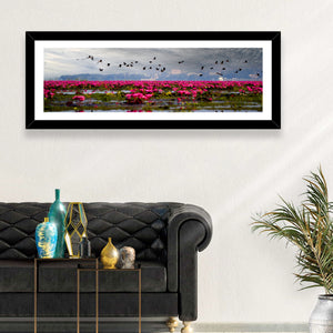 Red Lotus Lake Wall Art