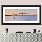 Newport Bridge at Sunset Wall Art