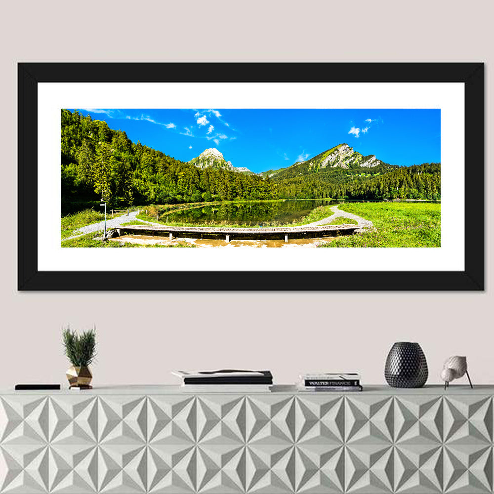 Seealpsee Footbridge Alpine Lake Wall Art