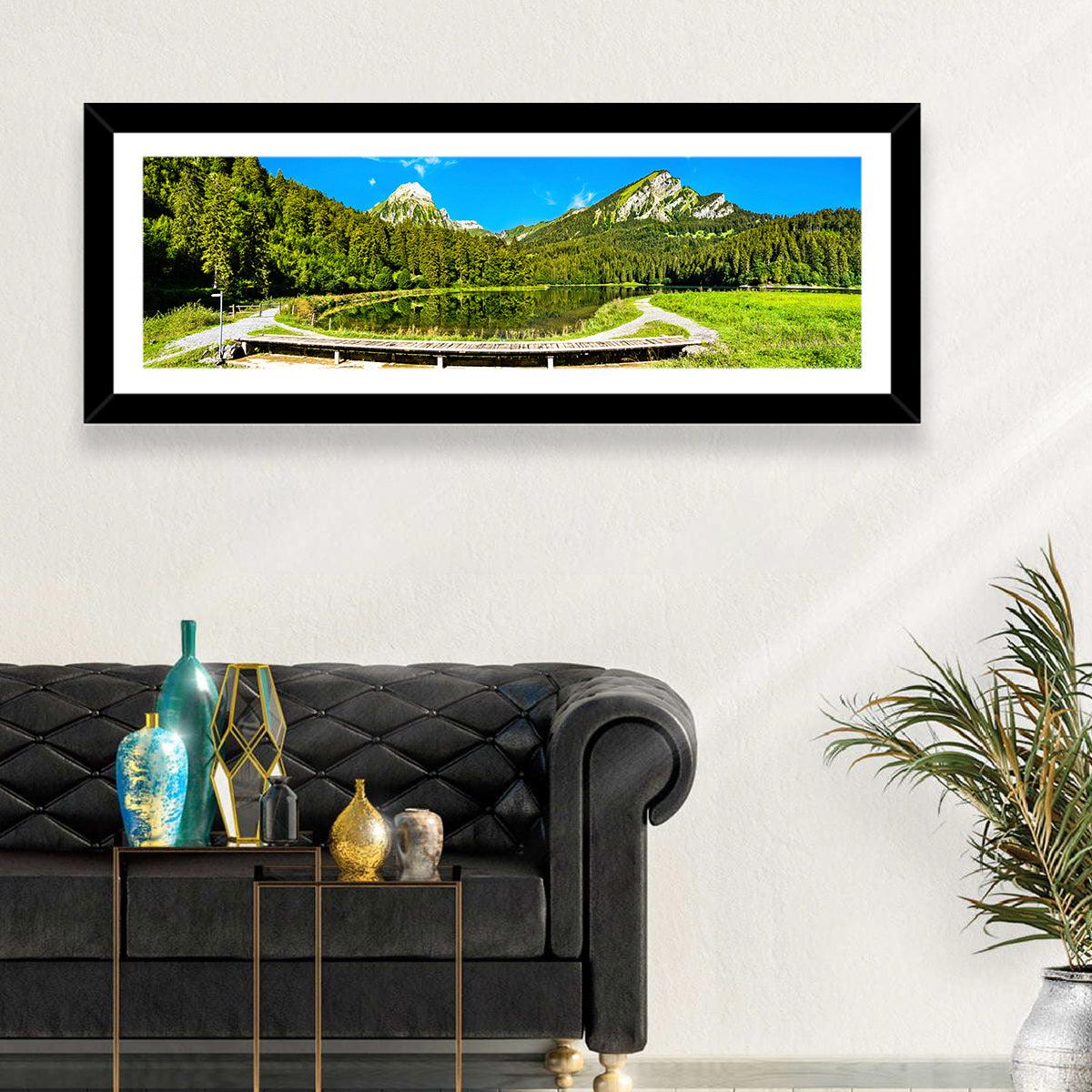 Seealpsee Footbridge Alpine Lake Wall Art