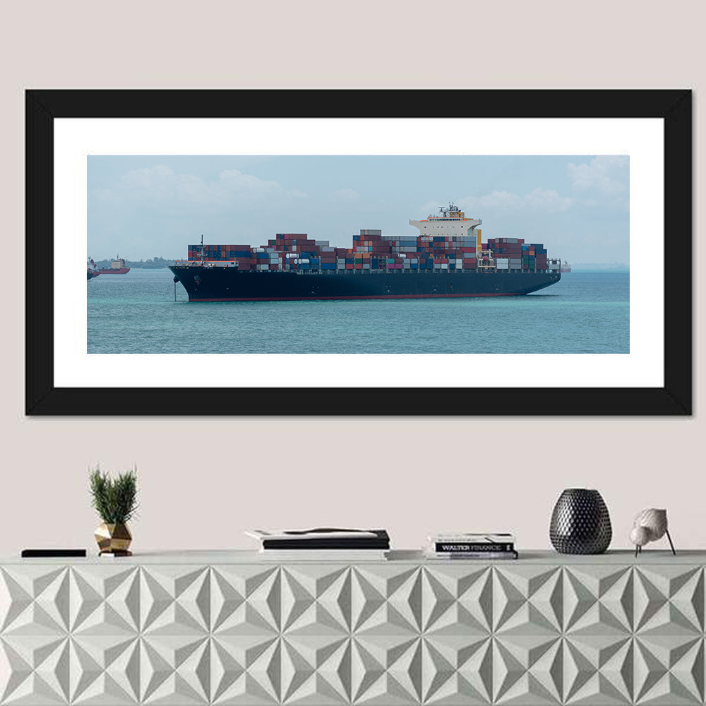 Harbor Container Ship at Sea Wall Art