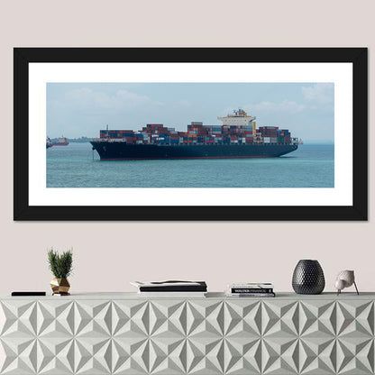 Harbor Container Ship at Sea Wall Art