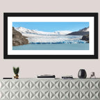 Grey Glacier and Blue Glacial Lake Wall Art