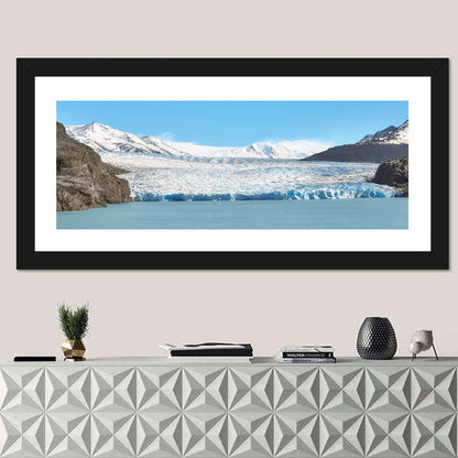 Grey Glacier and Blue Glacial Lake Wall Art