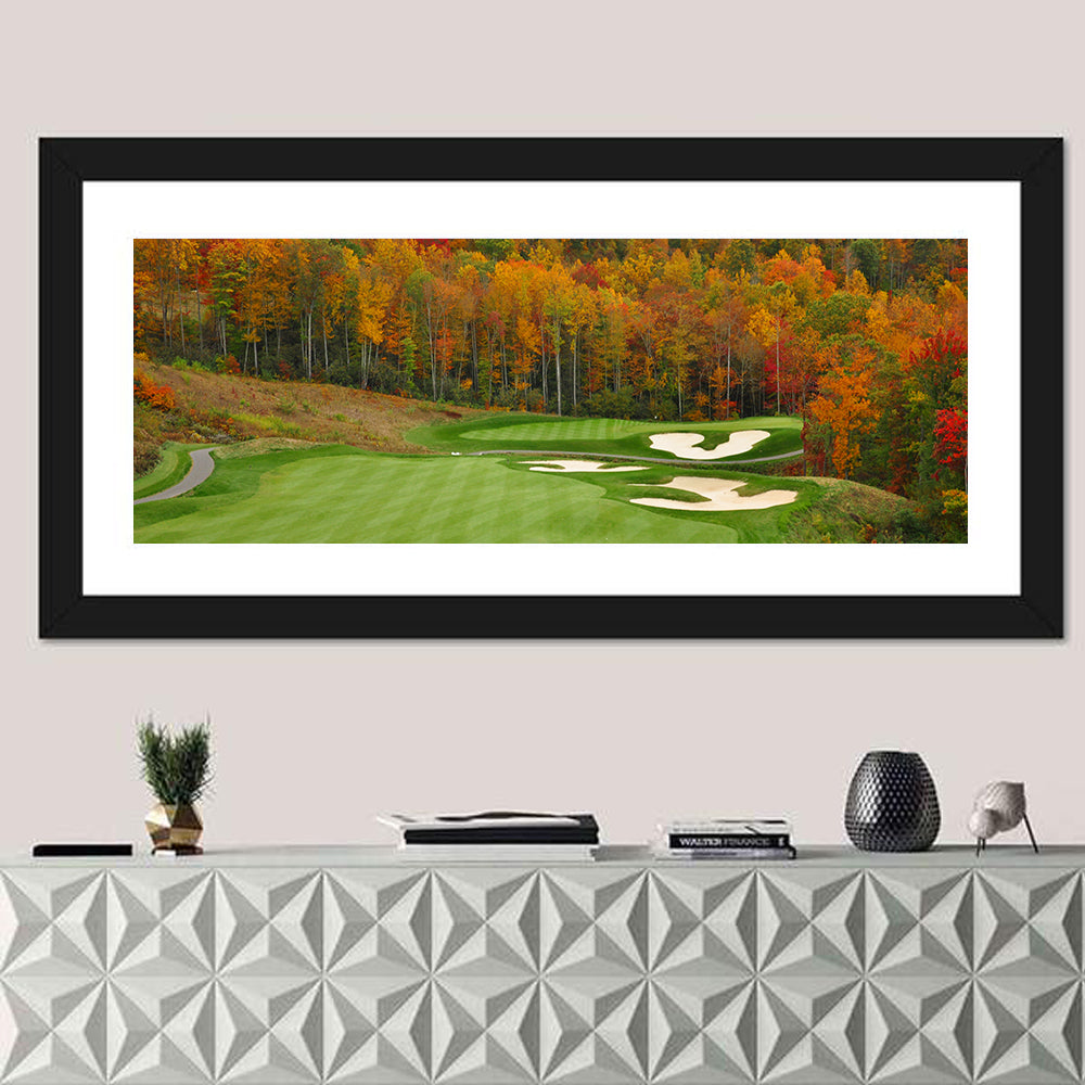 North Carolina Autumn Golf Course Wall Art
