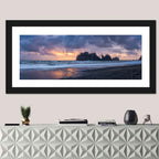 Rialto Beach Sea Stacks at Sunset Wall Art
