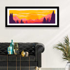 Crimson Peaks at Sunset Wall Art