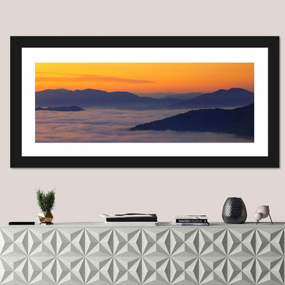 Cloud Sea Over Mountains at Golden Dawn Wall Art