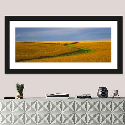 Golden Hour Soybean Field Wall Art