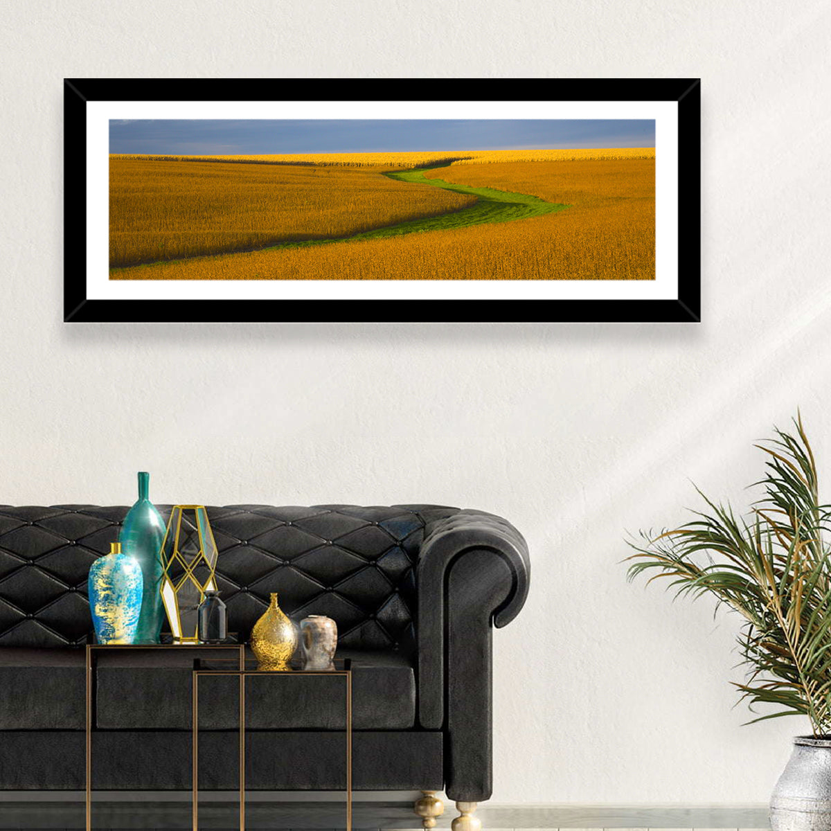 Golden Hour Soybean Field Wall Art