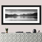 Lake Mcdonald Monochrome Reflection Wall Art