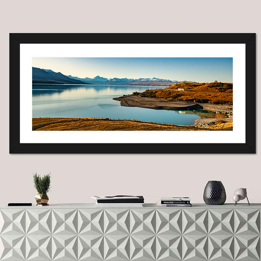 Lake Pukaki Golden Hour with Mount Cook Wall Art