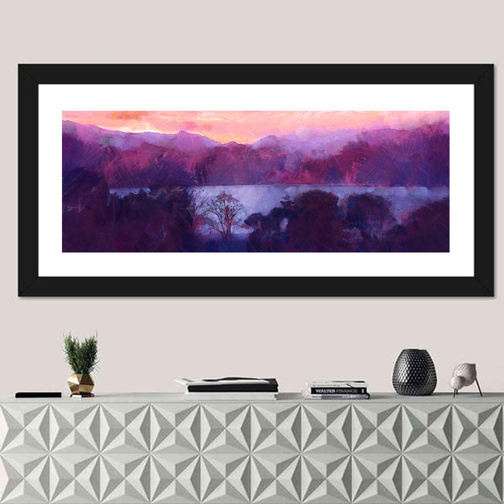 Forest Lake at Dusk Wall Art