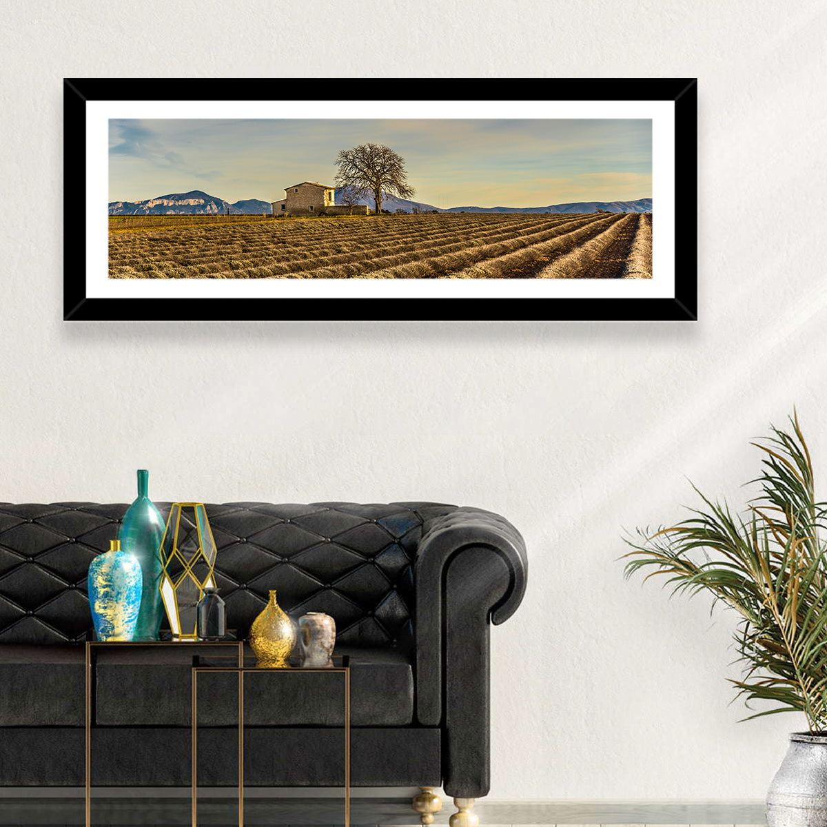 Rustic Provence Lavender Rows at Golden Hour Wall Art