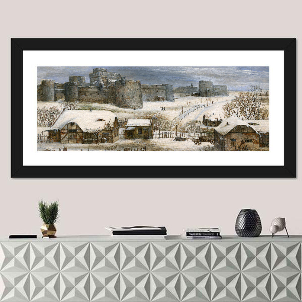Snowbound Medieval Fortress Wall Art