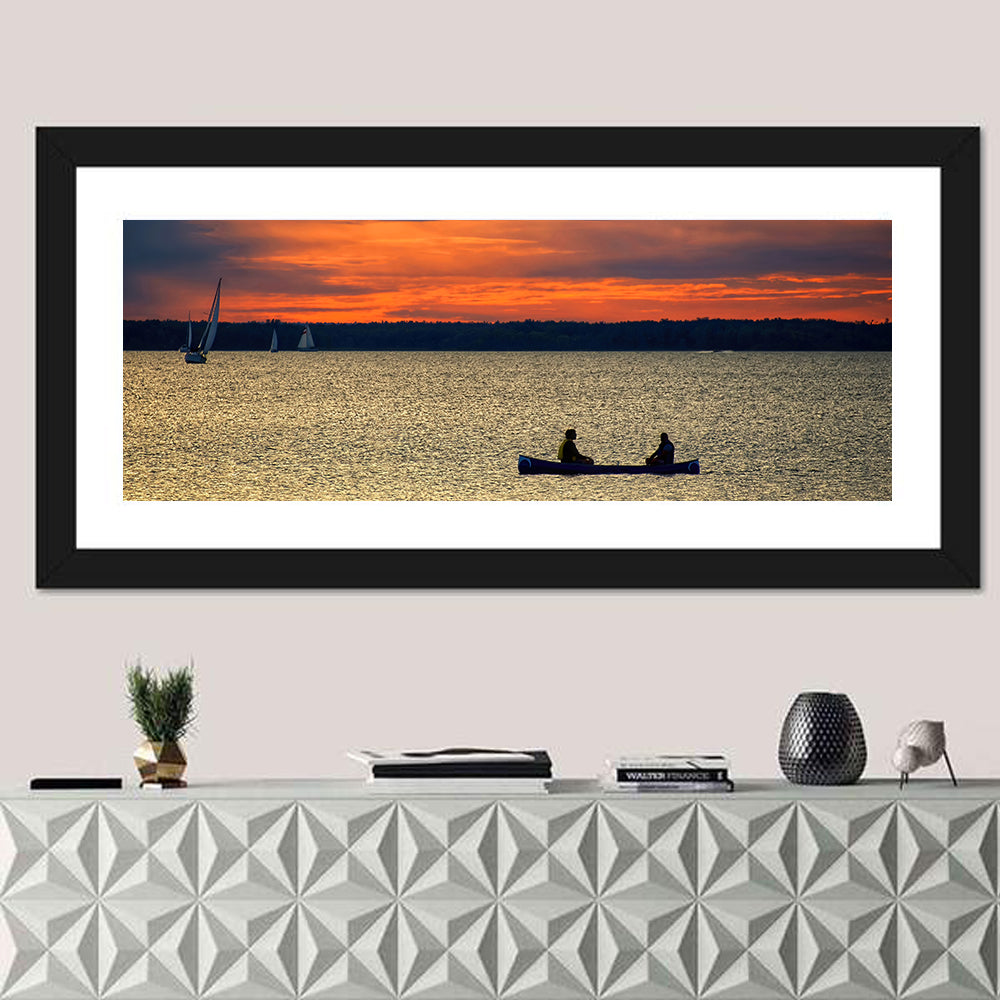 Ottawa River Sunset Canoe Wall Art