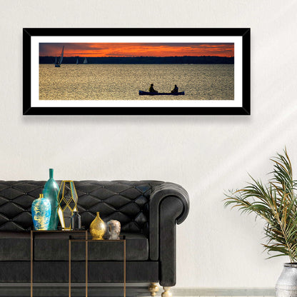 Ottawa River Sunset Canoe Wall Art