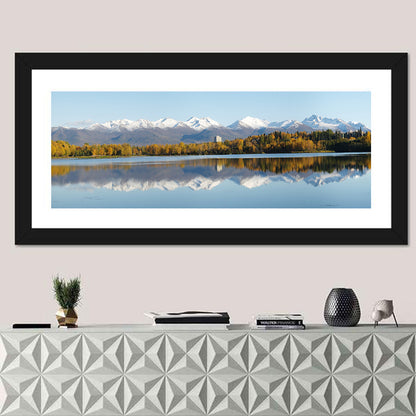 Anchorage Autumn Reflection and Chugach Mountains Wall Art