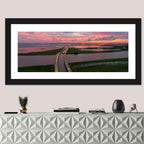 Mobile Bay Causeway at Dusk Wall Art