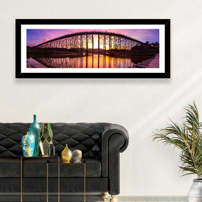 Mon Bridge Sunset, Sangkhlaburi Wall Art