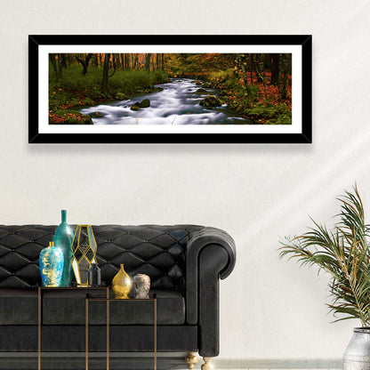 Autumn Forest Stream Wall Art