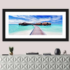 Maldives Overwater Bungalows Wall Art