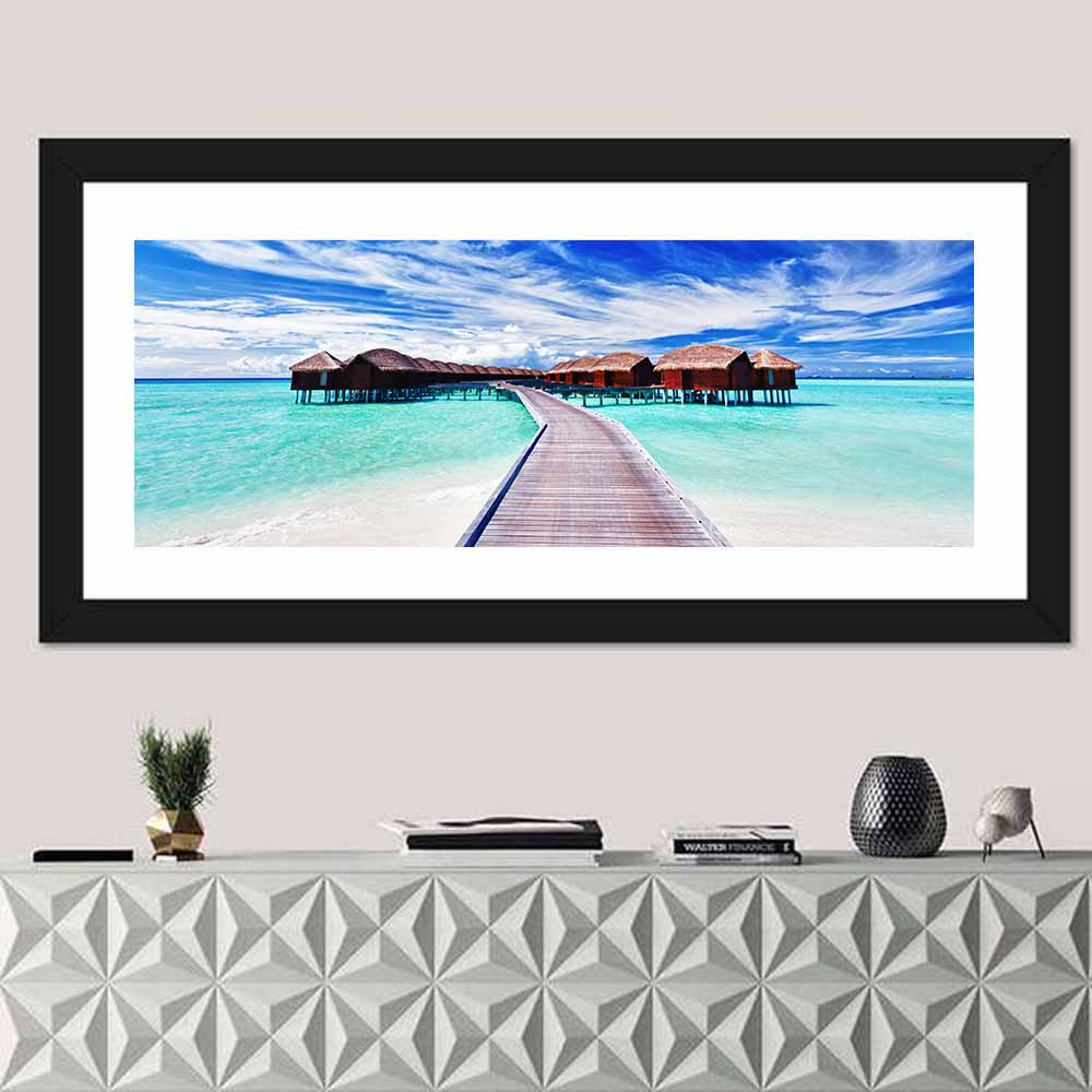 Maldives Overwater Bungalows Wall Art