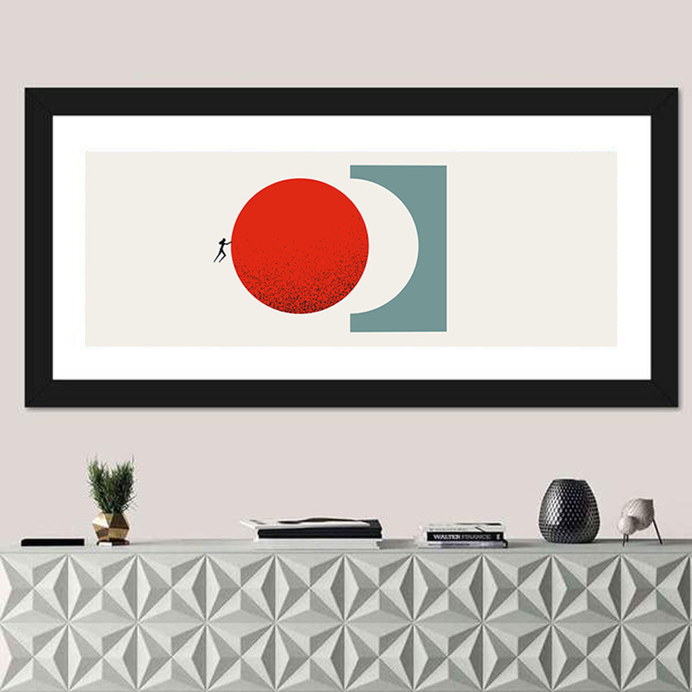 Accomplishment Concept with Red Circle Wall Art