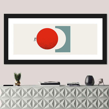 Accomplishment Concept with Red Circle Wall Art