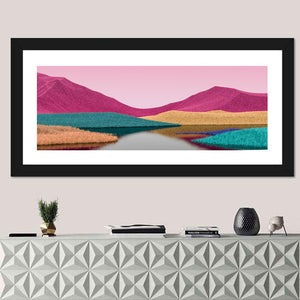 Surreal Colored Mountains Wall Art