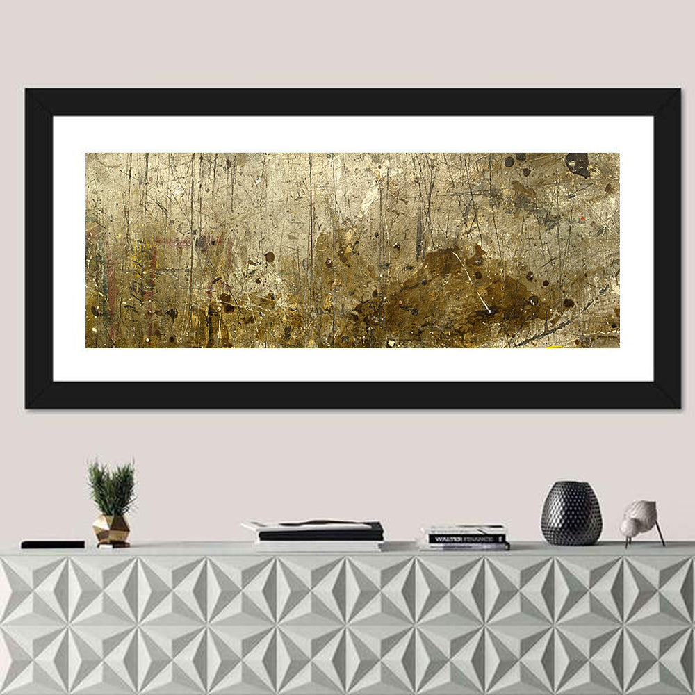 Gold Leaf Workbench Texture Abstract Wall Art